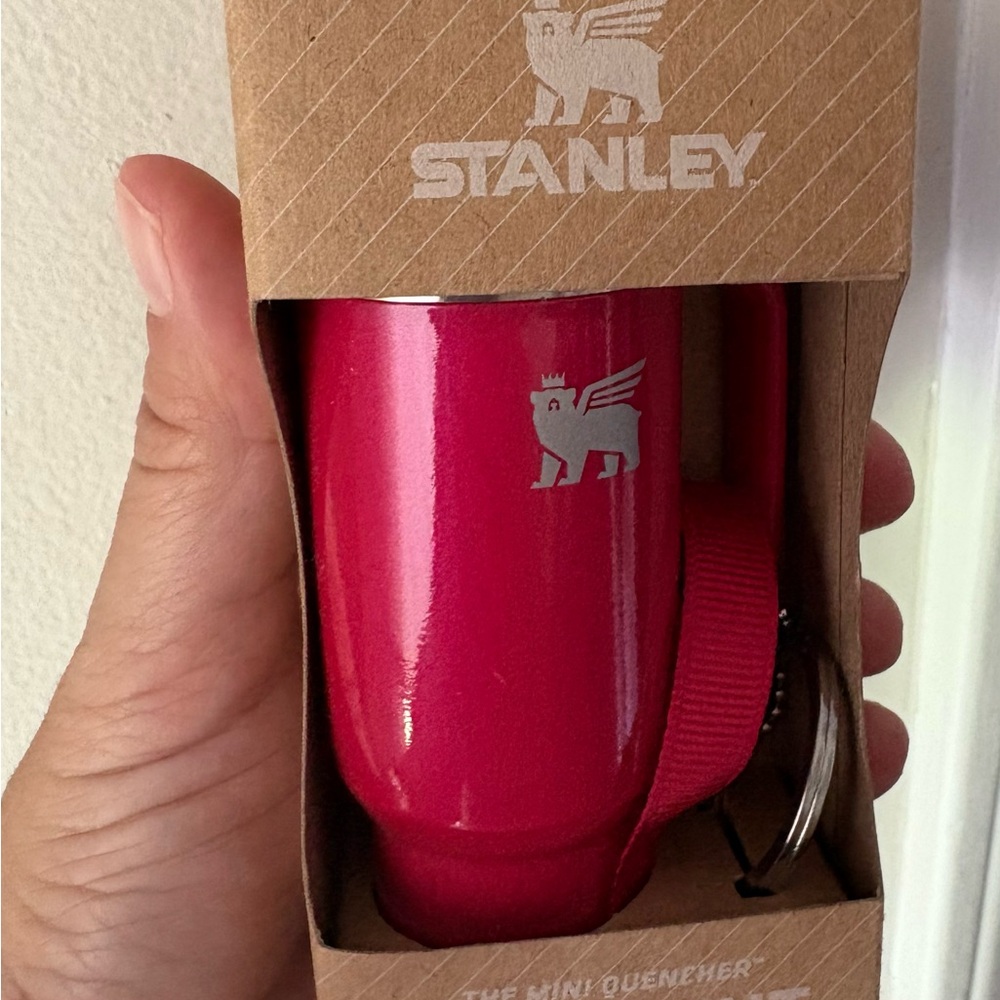 NWOT Stanley Pink Ornament Keychain (Mini Quencher)